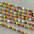 Halloween Candy Beaded Rosary Chain 6mm Crystal Rondelle Antique Silver Plated Per Foot