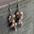 Floral Pearls Neutral Bellflower Earrings Silver Artisan Made in the USA Per Pair