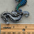 Teal Seahorse Pendant Brooch Pin Rhinestone 58x30mm Per Pc