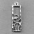 Mushroom Slender Rectangle Charms 28x8mm Antique Silver Plated Alloy Q6 Per Pkg