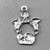 Nighttime Snail Mushroom Forest Moon Charms 22x16mm Antique Silver Plated Alloy Q6 Per Pkg