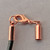 3mm Glue On Leather Cord Ends with Lobster Claw Clasp Rose Copper Plated Brass Q6 Per Pkg