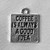 Coffee is Always a Good Idea Square Charms 22x18mm Antique Silver Plated Alloy Q6 Per Pkg