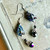 Metallic Black Bat Lampwork Earrings Silver Plated Artisan Made in the USA Per Pair