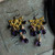 Amethyst Opulence Chandelier Earrings Gold Artisan Made in the USA Per Pair