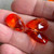 Orange Prism Charms Teardrop Chandelier Crystal 22mm 6Pcs Per Pkg