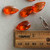 Orange Prism Charms Teardrop Chandelier Crystal 22mm 6Pcs Per Pkg