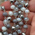 Winter Sky Beaded Rosary Chain 8mm Crystal Rondelle Antique Silver Plated Per Foot