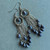 Galaxy Drops Chandelier Earrings Silver Artisan Made in the USA Per Pair