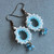 Sky Blue Woven Treasures Fringe Earrings Artisan Made in the USA Per Pair