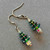 Vitrail Christmas Tree Swarovski Earrings Silver Artisan Made in the USA Per Pair