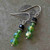 Grinch Snowman Crystal Earrings Silver Artisan Made in the USA Per Pair