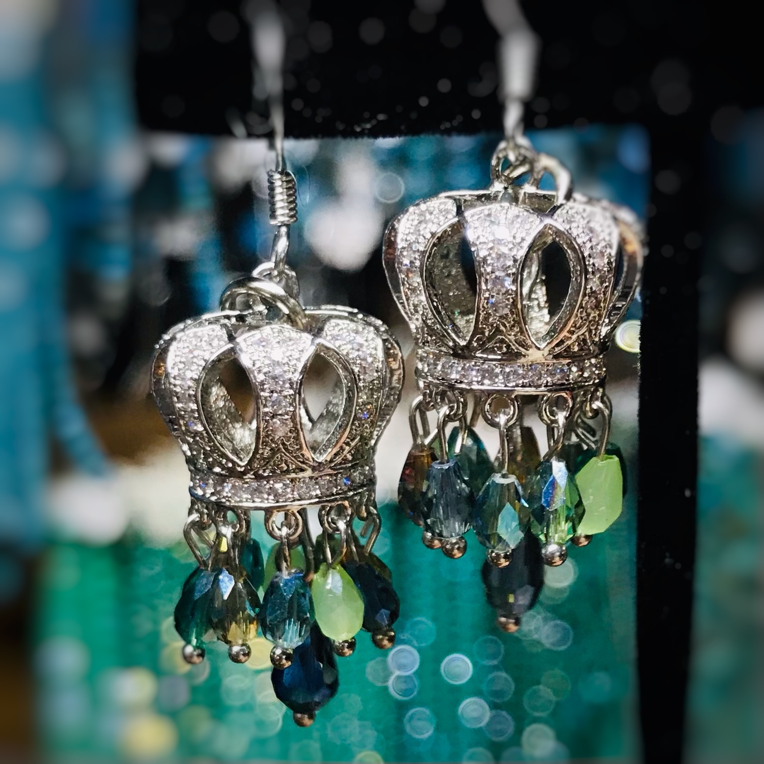 Queenly Crown Chandelier Earrings