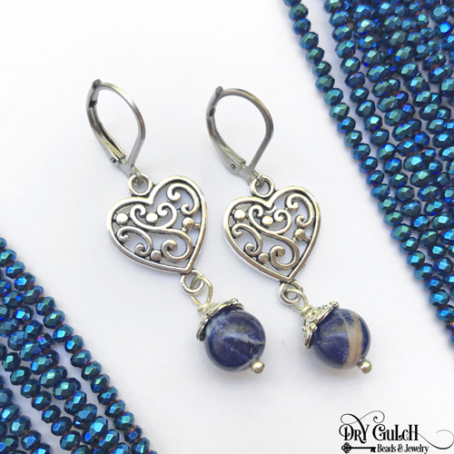 Elegant Blue Stone Earrings