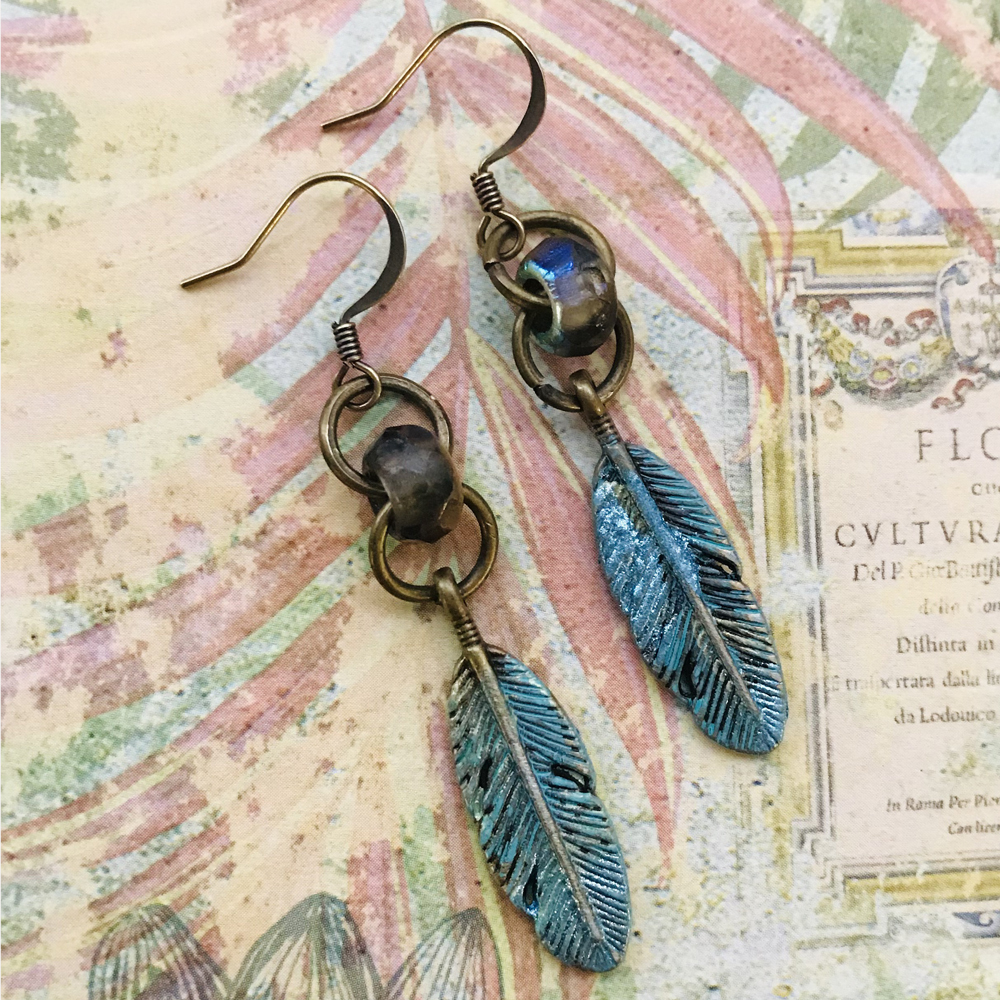 Feather Czech Earrings