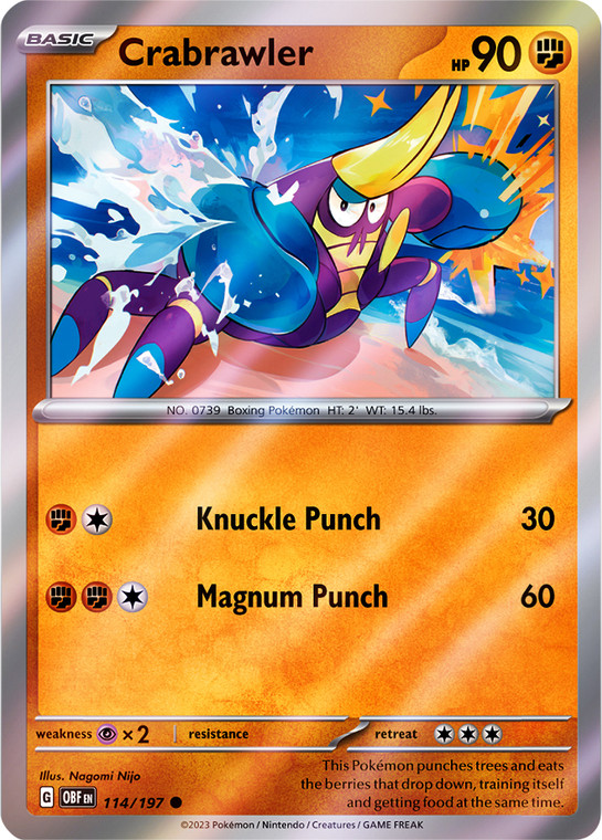Crabrawler - OBF-114-RH - (Reverse Holo)