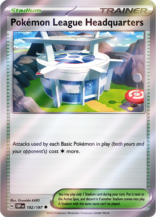 Pokémon League Headquarters - OBF-192-RH - (Reverse Holo)