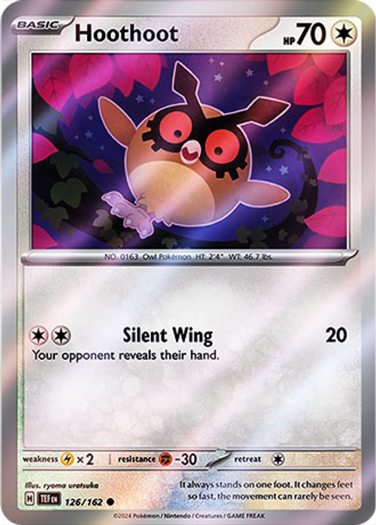 Hoothoot - TEF-126-RH - (Reverse Holo)