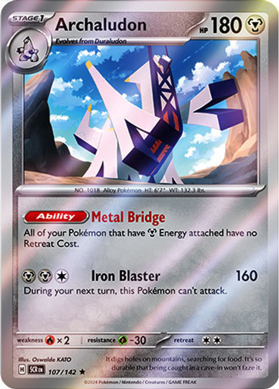 Archaludon - SCR-107-RH - (Reverse Holo)