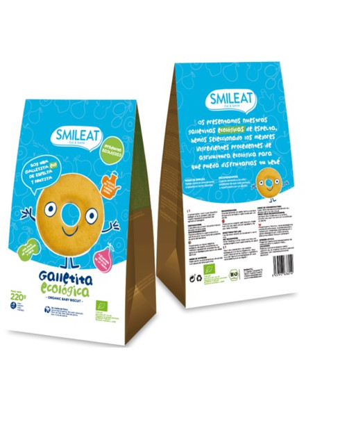Smileat galletas ecológicas de espelta y fruta 220 g