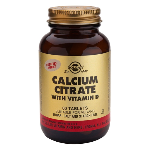 Solgar citrato de calcio con vitamina d 60 comprimidos
