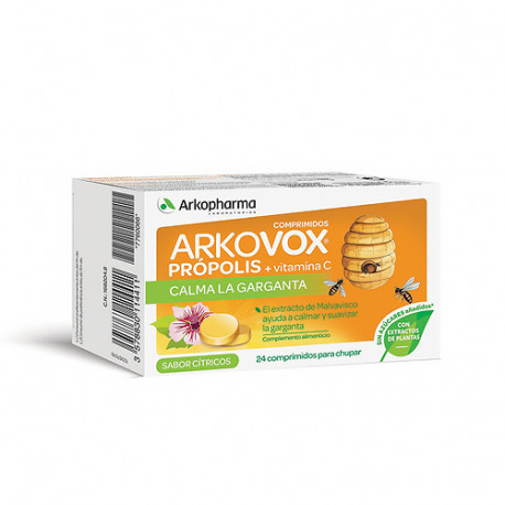 Arkovox propolis + vitamina c comp masticables 24 comp sabo