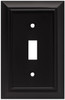 64219 Flat Black Architect Single Switch Cover Plate