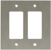 64927 Brushed Nickel Concave Double GFCI Cover Wall Plate