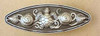 PBF663Y-BSP 3" Oval Brushed Satin Nickel Seaside Drawer Cabinet Pull