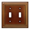 W10763-SDL Brown Architect Double Toggle Switch Cover Plate