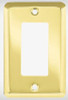 W10251-PB Brass Stamped Single GFCI Cover Plate