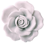 Liberty CFK002-W White Ceramic Rose 1 1/2" Diameter Cabinet Drawer Knob