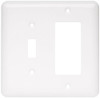 64374 White Stamped Metal Switch / GFCI Cover Plate