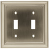 171910 Architect Satin Nickel Double Switch Combo Cover Plate
