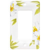 64512 White Ceramic Magnolia Single GFCI Cover Plate