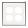 63998 Ceramic Insert White  Double Duplex Cover Plate