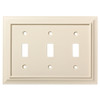 W10764-LAL Lt. Almond Architect Triple Switch Cover Plate