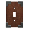 Brainerd W27022-CHS Rowland Charcoal Ebony & Soft Iron Single Switch Cover Plate