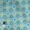 Zandra Rhodes Feathered PWZR013 Feathered Scallop Teal Cotton Fabric By Yd