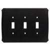 Brainerd Serene W34480-FB Flat Black Triple Switch Cover Plate