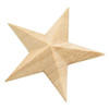 Liberty 2-3/4 in. Vintage Style Unfinished Wood Star Furniture Embellishment