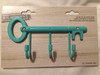 Young House Love VKR002-DT Vintage 3 Hook Key Rail Teal Finish