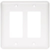 W10252-W White Stamped Metal Double GFCI Cover Plate