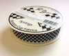 Racing Check Black & White Fabric Grosgrain Ribbon 7/8" 10 Yards