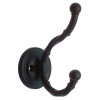 Liberty 171573 Flat Black Twisted Double Prong Coat & Hat Hook