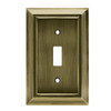 Hampton Bay 61124 Antique Brass Architect Single Switch Wall Cover Plate