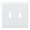 Franklin Brass W352440-PW Pure White Architect Double Switch Wall Cover Plate