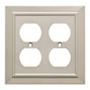 Franklin Brass W35223-SN Satin Nickel Architect Double Duplex Cover Plate