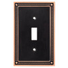 W35058-VBC Bronze & Copper Classic Beaded Single Switch Cover Plate