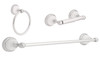 Franklin Brass 141044 Bellini 3 Piece Bath Accessories Set White Ceramic Chrome